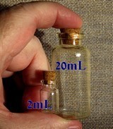 4ml Glass bottles with cork, 24 Pack