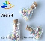 Wish Bottles, #4 Boot, Glass with Cork, 24 Pack