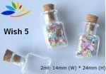 Wish Bottle, #5 Square, Glass with Cork, 24 Pk