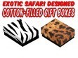 Safari Design Jewelry Boxes, 3 1/4"x 2 1/4"x 1", 100 Pack