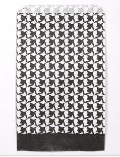 Paper Gift Bags, 8 1/2"x11", Houndstooth Design, 100 Pk