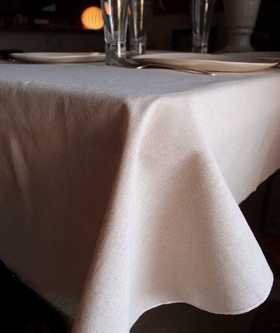 Linen Table Cover with Selvage Edge, 54"x 54", Priced Each