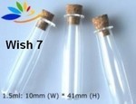Wish Bottle, #7 Tube, Glass with Cork, 24 Pk