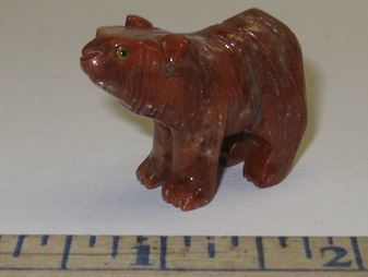Miniature Soapstone Carving, Bear, 1 1/2" Tall, Prices Ea