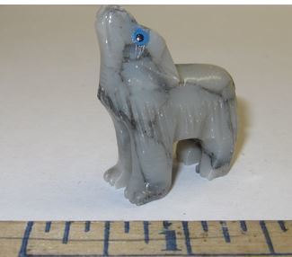 Miniature Soapstone Carving, Coyote, 1 1/2" Tall, Priced Ea