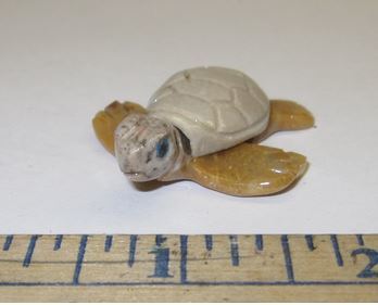 Miniature Soapstone Carving, Turtle, 1 1/2" Tall, Priced Ea