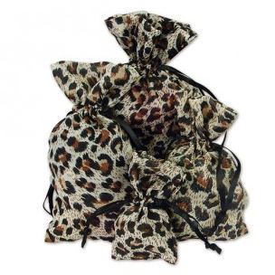 1 3/4"x 2" Sheer Novelty Bags with Leopard Design, 12 Pk