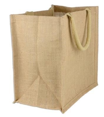 Jute Shopping Totes, Natural Color, 15 1/2"x 6"x 13 3/4"H, Priced Each