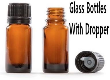 10ml Amber Glass Bottles with Dropper, Price Per 8 Pack