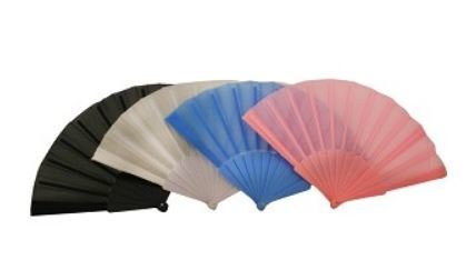 Solid Color Silk Fans, 15" Open, Asstorted Colors, 12 Pk Assorted