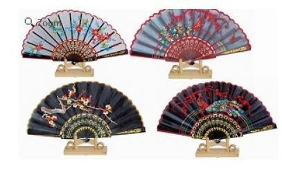 Decor Fans, Embroidered Designs, 15" Open, Priced Per 12 Pack Assorted