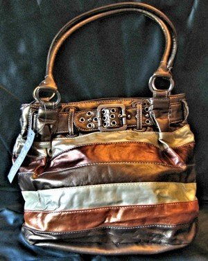 Ladies Hand Bag, Multi Colored Brown with Matching Lining, Priced Each