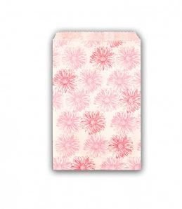 Gift Bags with Pink Floral Design, 5"x 7", Priced per 100 pk