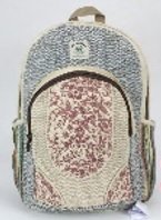 Backpack, Grey with Rose Design, 10.5&quot;x 16&quot;,  Priced Each