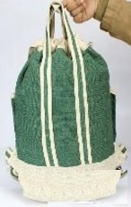 Backpack, Colored Hemp with Handle, Priced Each