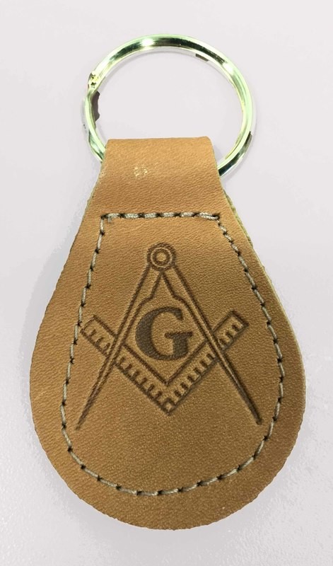 Leather Masonic Key Ring