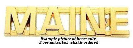 Brass, 1/2" State Full Names (Price increases by ,75 for each letter over 10 characters long)