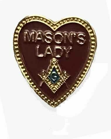 Lapel Pin,  Masonic Lady  3/4"  2