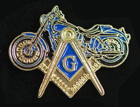 Lapel Pin Masonic Motorcycle  15