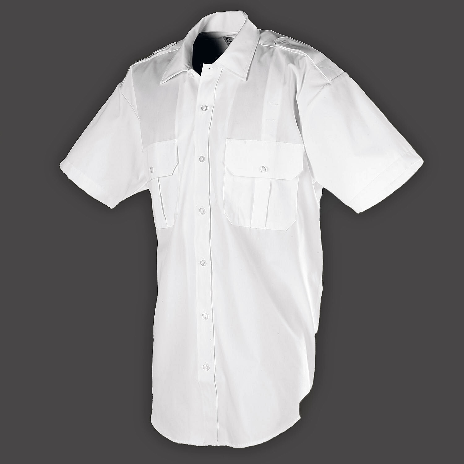 White Short Sleeve Shirt for Summer Uniform