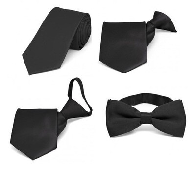 Ties (Regular, x-long, clip on, zipper & bolo ties)