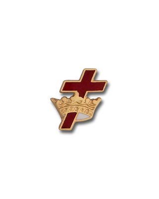 Lapel Pin, Cross & Crown 17