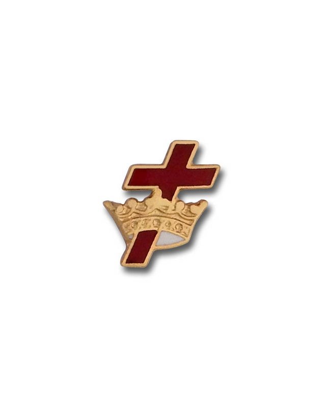 Lapel Pin,  Cross & Crown   17