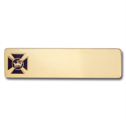 Brass, Past Grand Commander Name Plate (24K Gold plated) (3"x5/8")