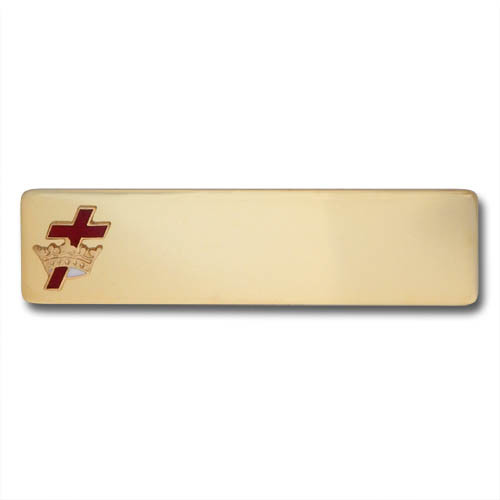 Brass, Sir Knight Name Plate (24K Gold plated) (3"x5/8")