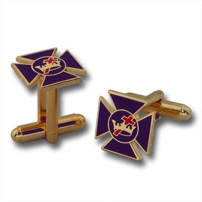 Cufflinks, Purple Maltese Cross