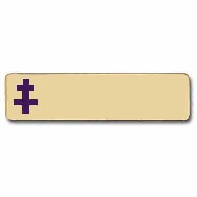 Brass, Grand Encampment Name Plate (24K Gold plated) (3"x5/8")