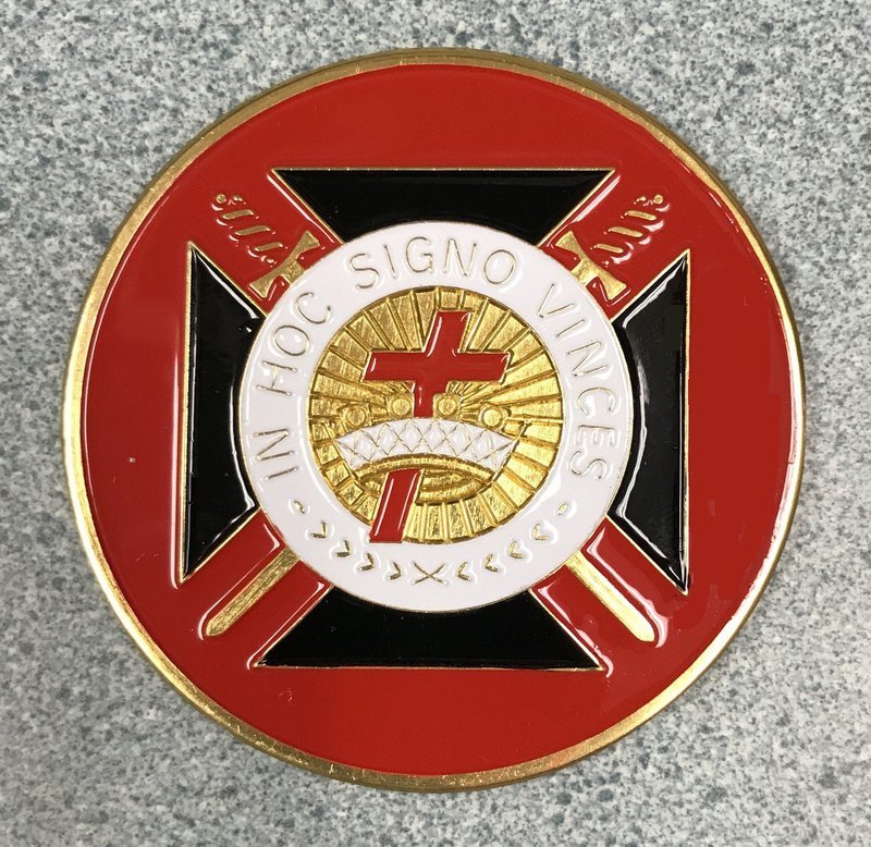 Car Emblem, Knight Templar plastic car sticker (peel off back)