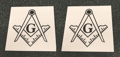 Tail Light Decals Square & Compass (free shipping)