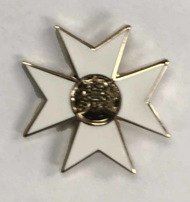 Lapel Pin, Maltese Cross 1/2"  22