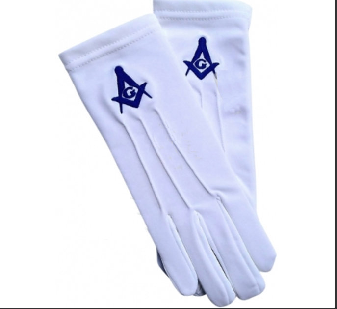 Masonic White Cotton Gloves