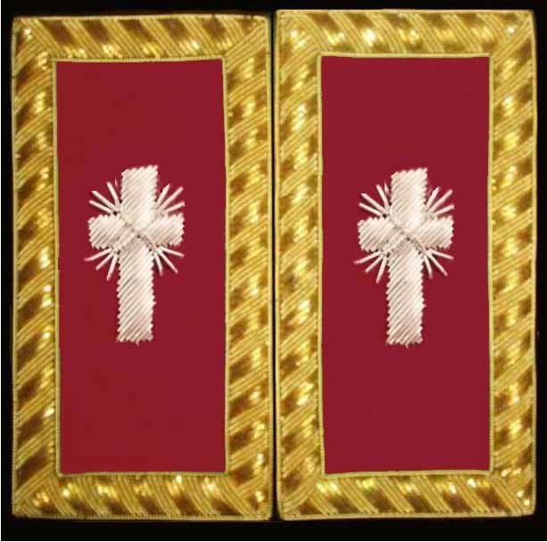 Embroidered Shoulder Rank Past Commander (Gold Bullion) pair