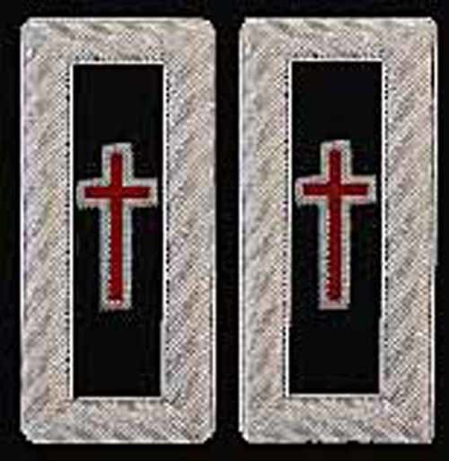 Embroidered Shoulder Rank for Sir Knight (Sliver) Pair