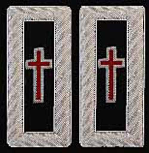 Shoulder Boards, Sir Knight (Silver) Pair