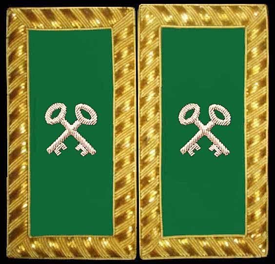 Shoulder Boards, Treasurer (Gold Bullion) pair