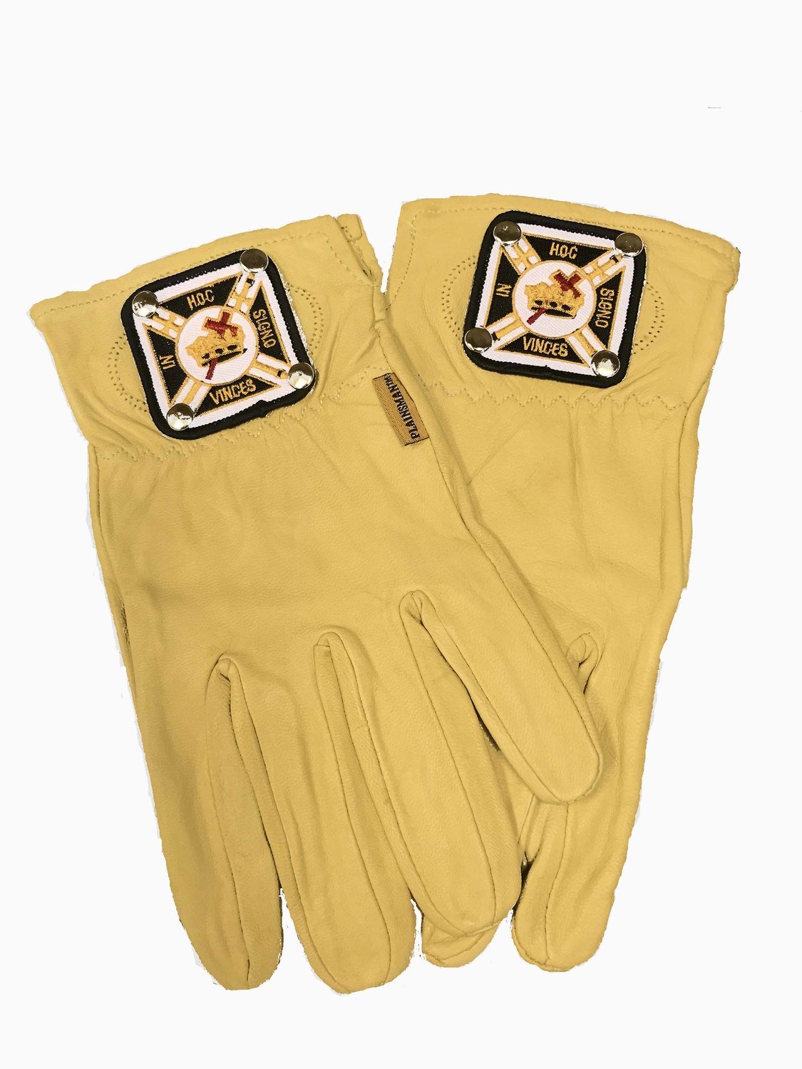 Gloves, Leather Buff Glove (with Knight Templar emblem)