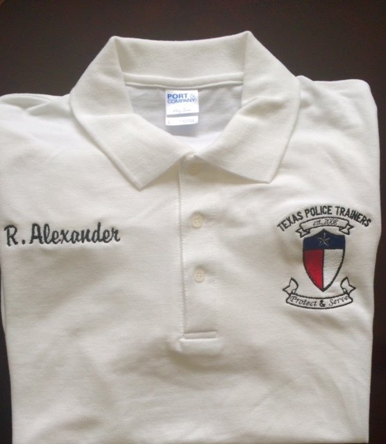 Texas Police Trainers Custom Embroidered Polo Shirt- Size 2X and above