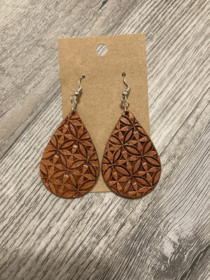 Stamped Leather Earrings