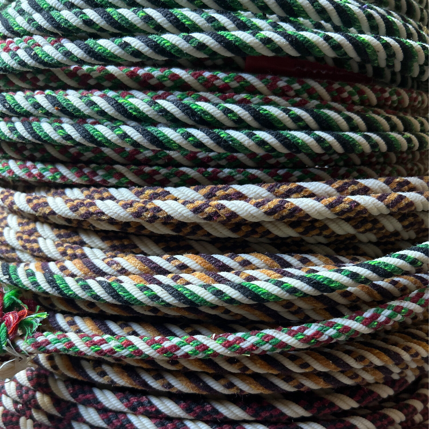 Colored linseed treated cotton