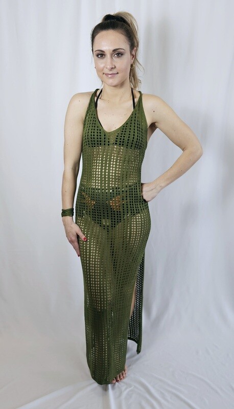 RIHANNA crochet maxi dress
