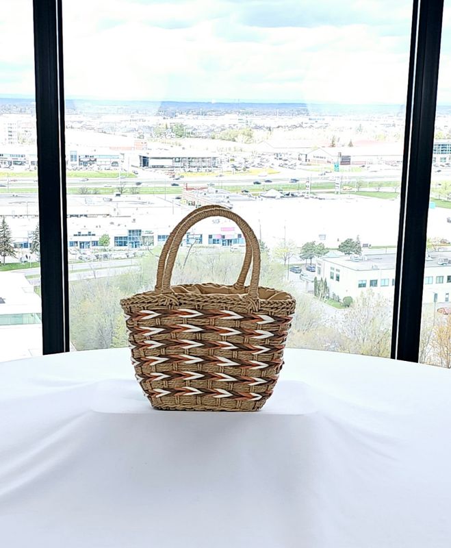 SABRINA Sand Straw Bag