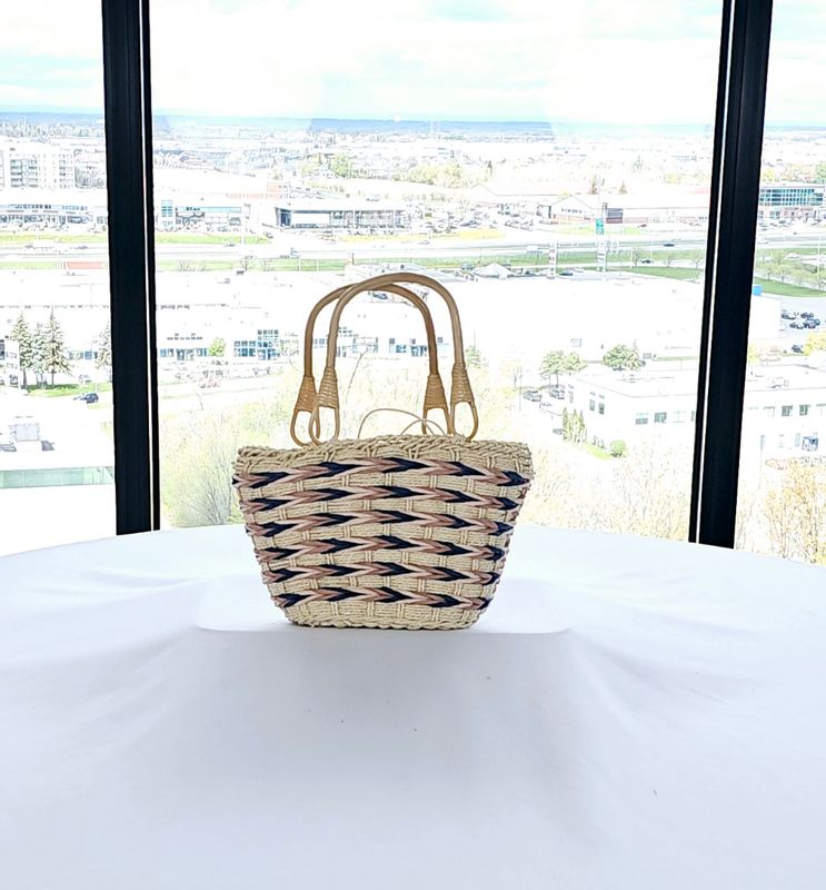 SABRINA Indigo Straw  Bag
