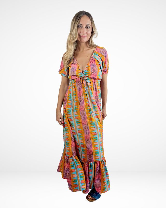 Urban Lux Chloe Mini Ruffle Print Dress