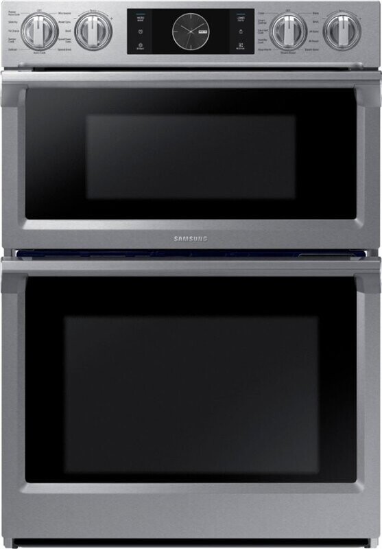 Samsung - 30" Microwave Combination Wall Oven with Flex Duo, Steam Cook and WiFi - Stainless Steel