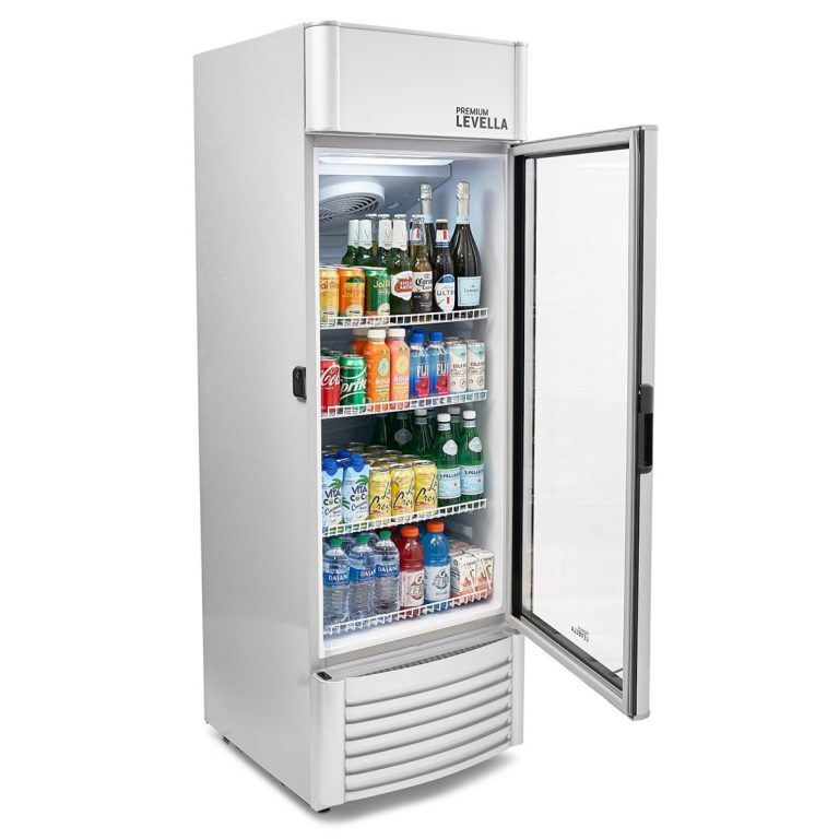Single Glass Door Merchandiser Refrigerator -Beverage Display Cooler-9.0 cu ft-Silver