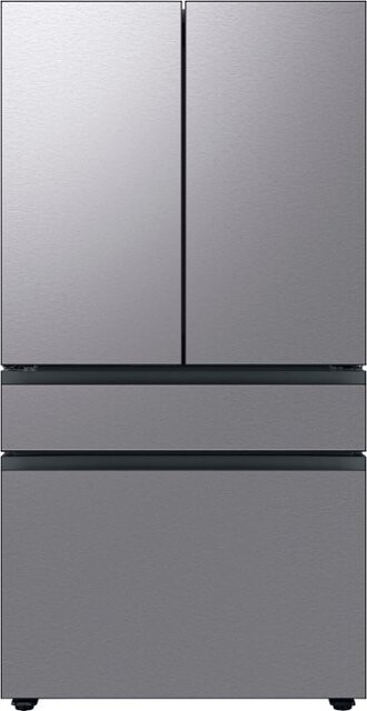 Samsung - BESPOKE 29 cu. ft. 4-Door French Door Smart Refrigerator with Beverage Center - Stainless Steel